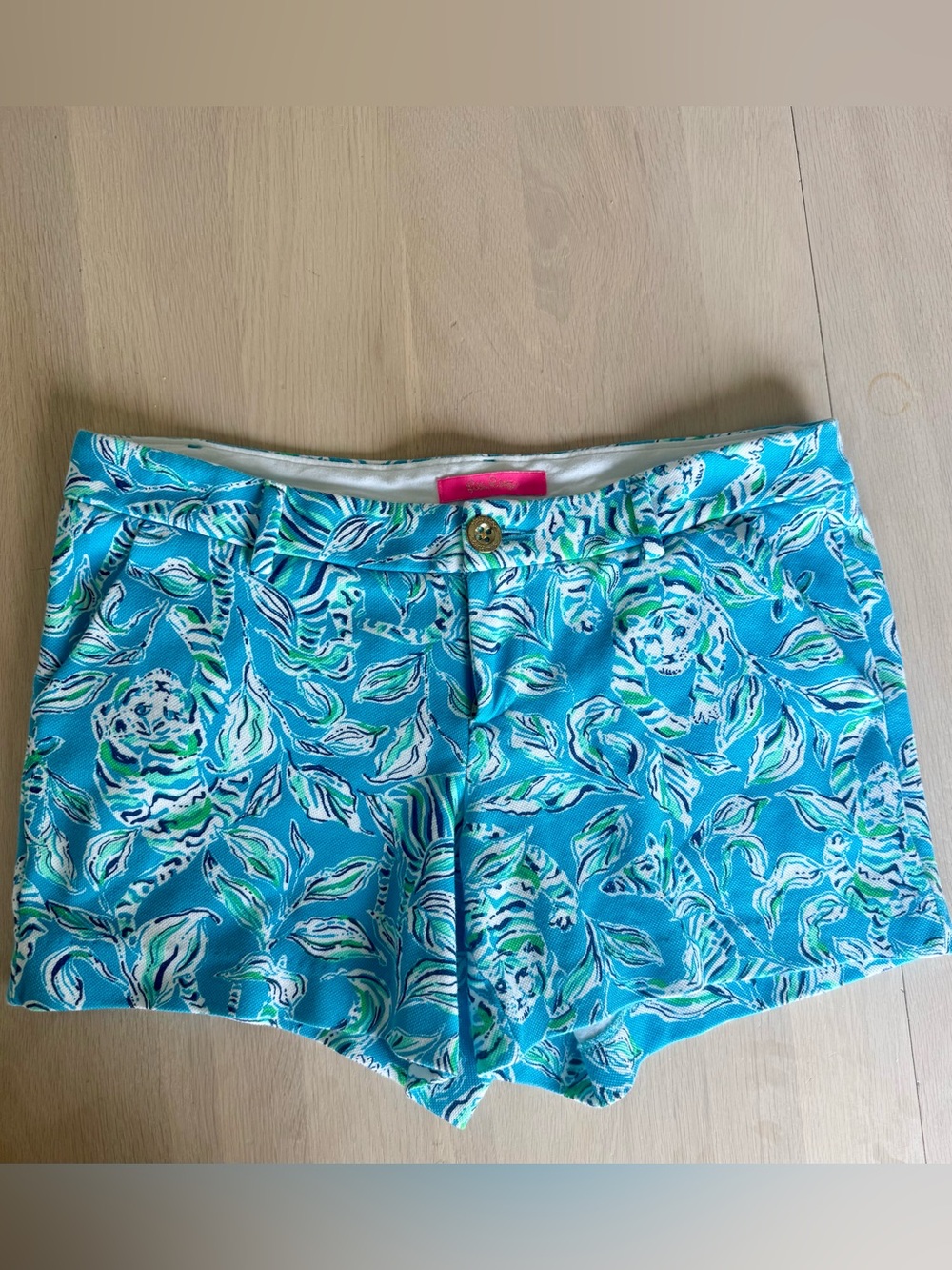 Lilly Pulitzer Callahan knit Zebra & Tiger Turquoise Floral Shorts